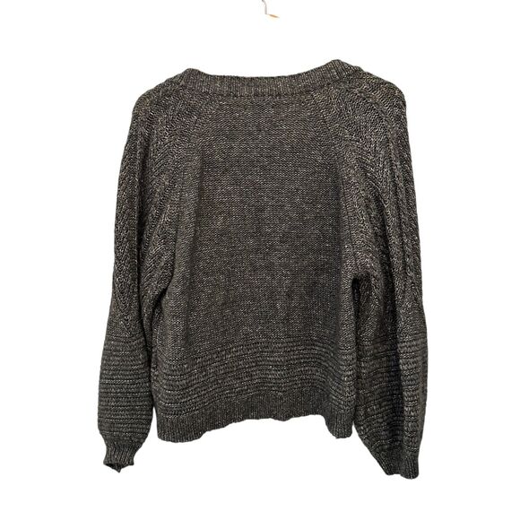Lucky Brand Green Grey Open Wool Blend Knit Cardigan Size L - Picture 2 of 6